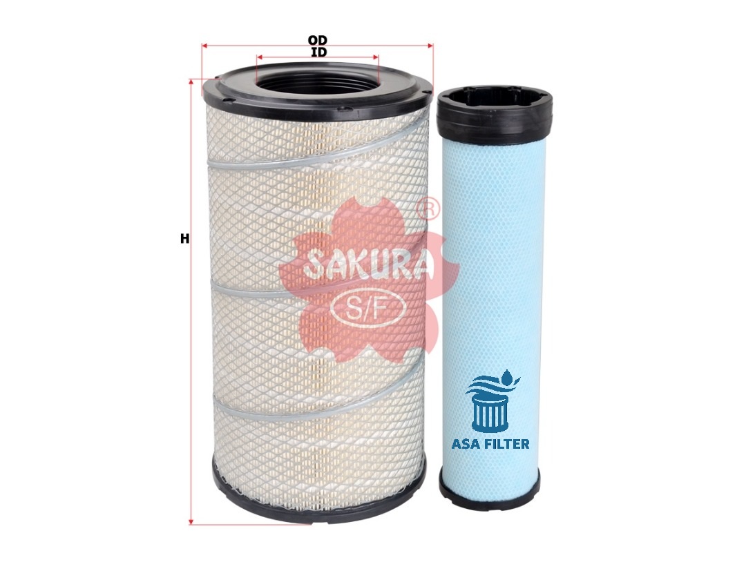فیلتر هوا A-8577-S ساکورا - تراکتور 6090 نیوهلند و بیل PC200-7 کوماتسو