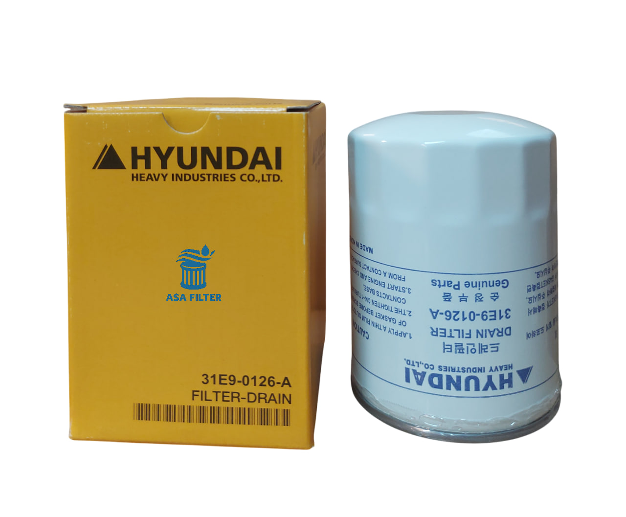 فیلتر هیدرولیک بغل تانک 31E9-0126-A هیوندای (اصلی)