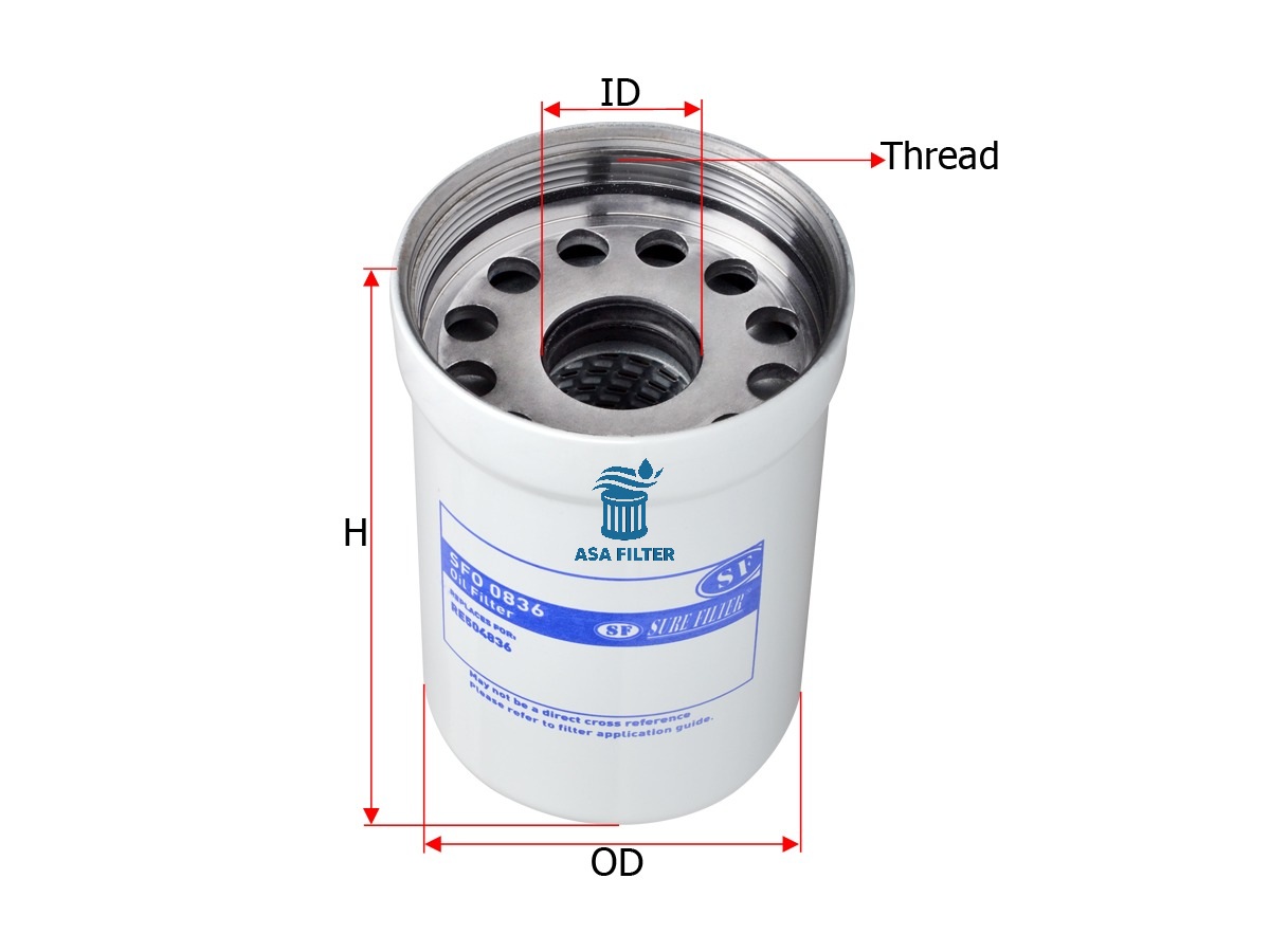 فیلتر روغن SFO 0836 شور - تراکتور جاندیر و کلاس
