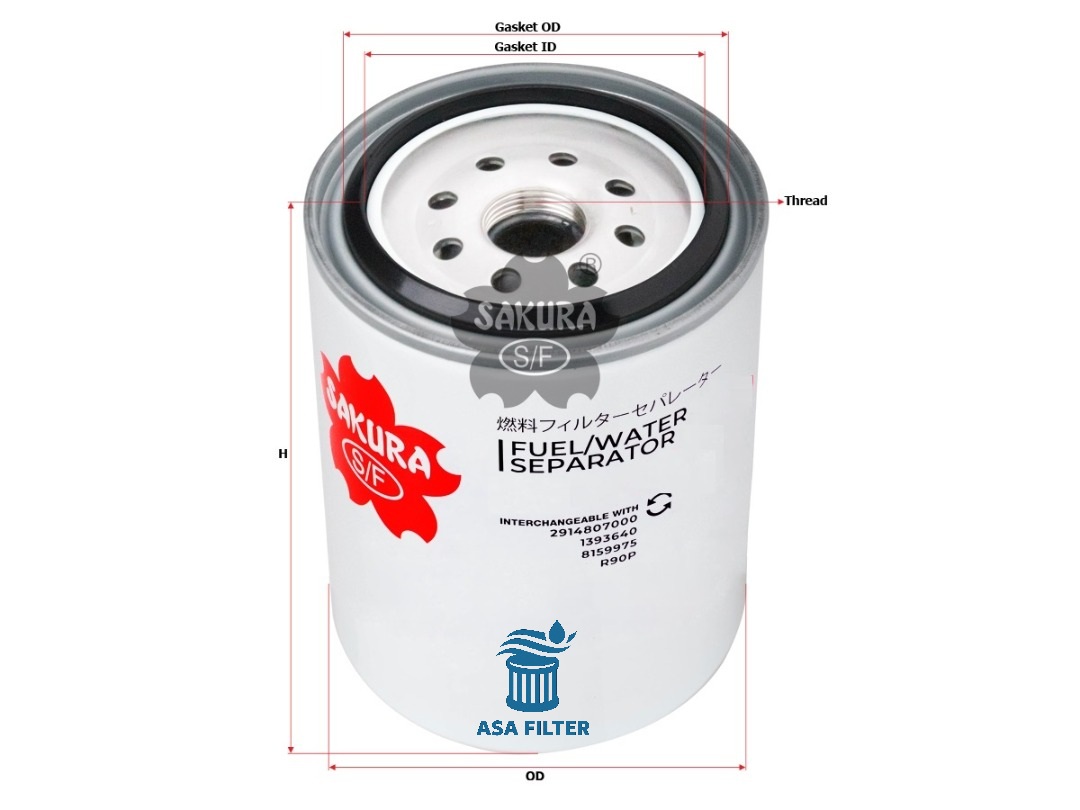 فیلترآبگیر گازوئیل SFC-7912-30 ساکورا - تراکتور کلاس